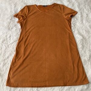 SHEIN Rust V-Neck Dress